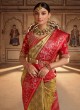 Gorgeous Golden Woven Kanjivaram Silk Wedding Saree